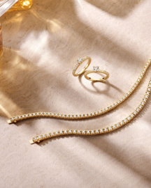 Excellent Jewelry Gouden Diamanten Ring met Diamant Kopstuk