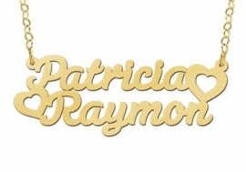 Names4ever Patricia-Raymon Stijl Gouden Naamketting