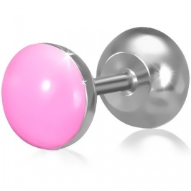 Fake piercing oorbel in de kleur roze