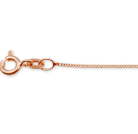 Roségouden Gourmet Collier 0,8 mm Lengte 42 cm