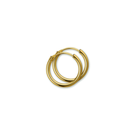 14K Oorringen Ronde Buis 1,8 mm Diameter 17 mm