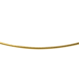 Fijn Rond Gouden Omega Collier | Dikte: 1,5mm Lengte: 42cm