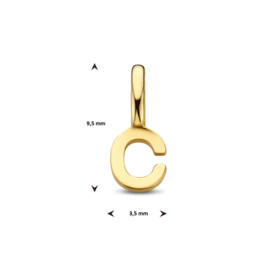 14K Geelgouden Hanger met Letter C