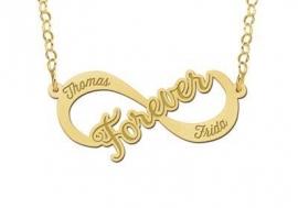 Names4ever Forever Infinity Ketting van Goud - Graveer Sieraad