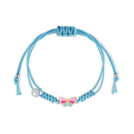 Lapetra Armband Blauw Macramé Vlinder