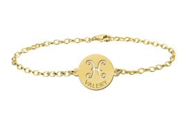 Gouden Armband met Ronde Vissen Sterrenbeeld Naamhanger > Names4ever