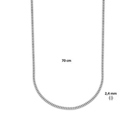 Zilveren Collier Gourmet 2,4 mm 70 cm