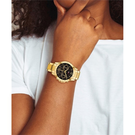 Tommy Hilfiger Goudkleurig Dames Horloge met Zwarte Wijzerplaat