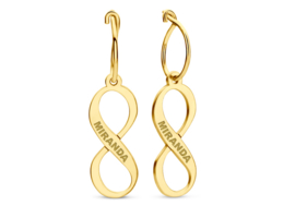 14K Geelgouden Creolen met Inifinity Symbool | Names4ever