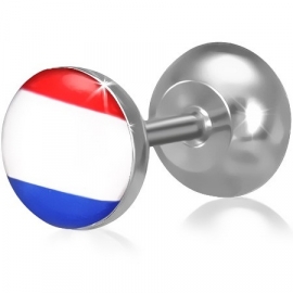 Hollandse vlag imitatie piercing oorbel SKU65281