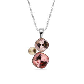 Ketting met Rosé Glaskristallen Hanger