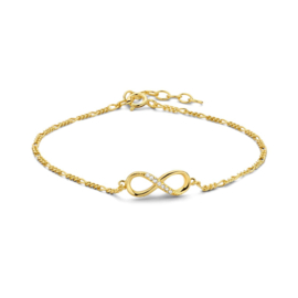 Zilveren Vergulde Armband met Infinity en Zirkonia