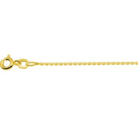 Goudkleurig Anker Gediamanteerd Collier | Dikte: 1,1 mm Lengte: 50 cm