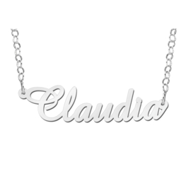 Names4ever Claudia Stijl Zilveren Naamketting