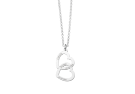 Valentijn Sieraad | Names4ever Dubbel Hart Hanger + Jasseron Ketting