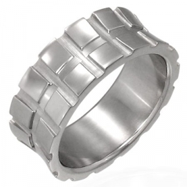 Ring met profielband-motief - Graveer Ring SKU2705