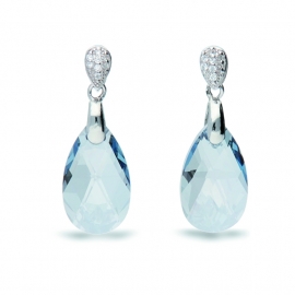 Blauwe Druppel Swarovski Oorbellen van Spark Jewelry