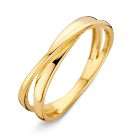 Excellent Jewelry Geelgouden Dubbele Ring voor Dames