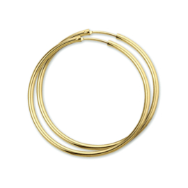 14K Oorringen Ronde Buis 1,8 mm Diameter 40 mm