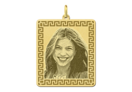 Gouden Fotogravure Hanger met Meander Rand van Names4ever