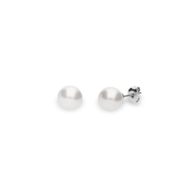 Spark Classic Pearl Studs Zilveren Oorstekers met Witte Parel