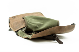 Verticale Laptop Tas van Bruin Leder IL 1701