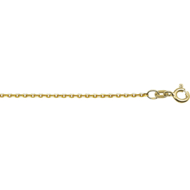 Gouden Anker Collier Plat | Dikte: 1,2mm Lengte: 50cm