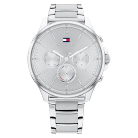 Tommy Hilfiger Scarlet Zilverkleurig Dames Horloge met Schakelband