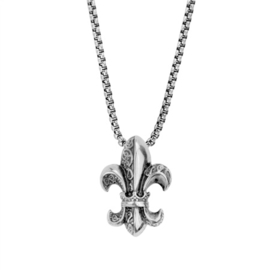 Edelstalen Decoratieve Fleur de Lis Ketting van Frank 1967