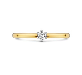 Gouden Ring Diamant 0,10 ct H SI