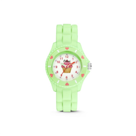 Mintgroen KIDZ Horloge met Cupcake van Colori Junior