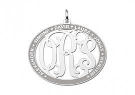 Names4ever Ovale Hanger Monogram met Namen ZMH019