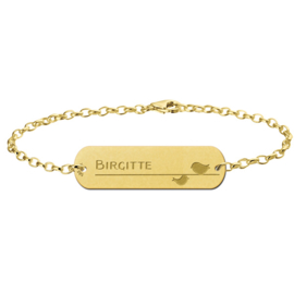 Gouden Moeder Dochter Armbandjes Set met Vogeltjes > Names4ever