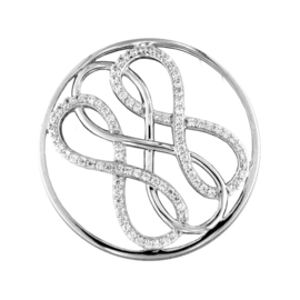 Zilveren Driedubbele Infinity Munt met Zirkonia’s van MY iMenso