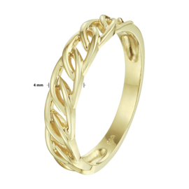 Gouden Ring met Schakelmotief