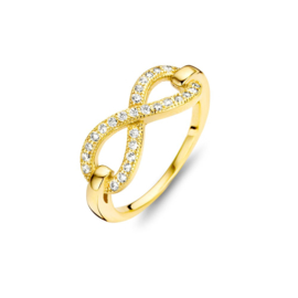 New Bling Goudkleurige Infinity Ring met Zirkonia’s