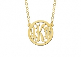 Names4ever Small Monogram Hanger + Ketting GMH015