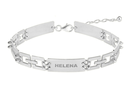 Names4ever Dames Armband met Graveerplaatjes ZNA57