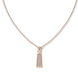 Tommy Hilfiger Roségoudkleurig Dames Collier met Zirkonia Hanger