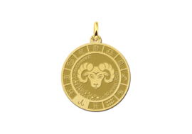 Gouden Ram Sterrenbeeld Bedel met Naam GHS085 | Names4ever