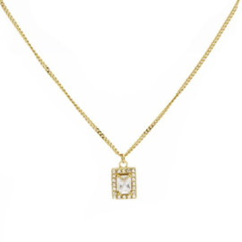 Karma Goudkleurige Ketting Vintage Square