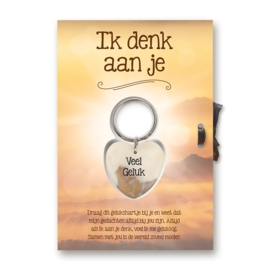 Gelukshart Cadeaukaart - Ik denk aan je