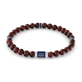 Tommy Hilfiger Bruin Houten Heren Kralen Armband TJ2790324