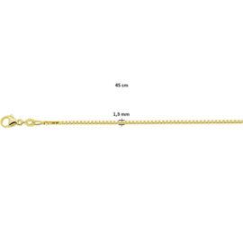 Goudkleurig Venetiaans Collier | Dikte: 1,3mm Lengte: 45cm