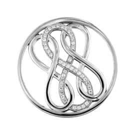 Zilveren Driedubbele Zirkonia Infinity Munt van MY iMenso
