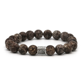 Karma Stone Age Kralen armband met Zilveren Logo 96046