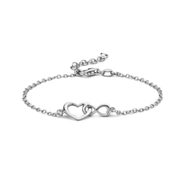 Infinity met Hart Armband van Zilver