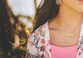 Gouden Melina Naamketting | Names4ever