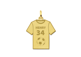 Gouden Voetbalshirt Naamhanger | Names4ever