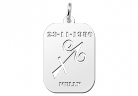 Names4ever Astrologie Boogschutter Zilver Hanger ZHS009